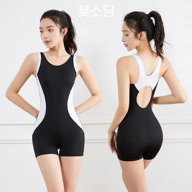 꽃소담 여성 원피스 수영복 스포츠 트렁크 수영복 영복 빅사이즈커버 실내수 영복