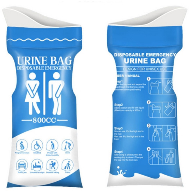 다스몰 소변봉투 소변응고제 800ml 휴대용 소변기, 20개