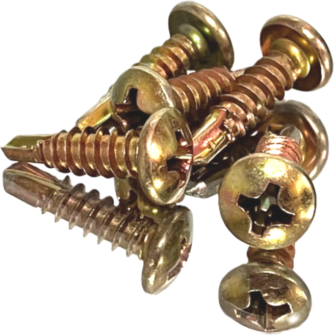 직결피스 철판용 나사 철 둥근머리 황색 #8(4.2mm) 13mm~100mm, 1000개