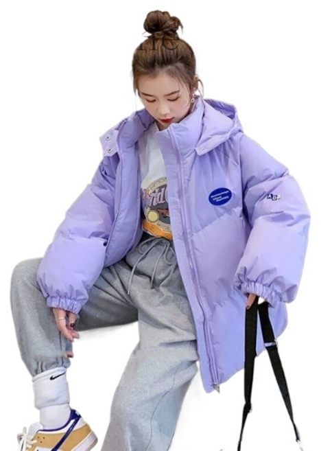 Kingfishe 여성 겨울 패딩 후드 미디 패딩 점퍼 캐주얼 빅사이즈 nb1Kobo