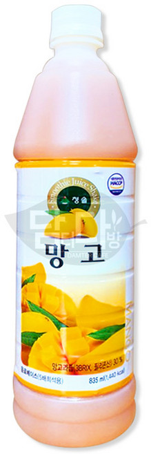 청솔 망고 음료 원액, 835ml, 4개