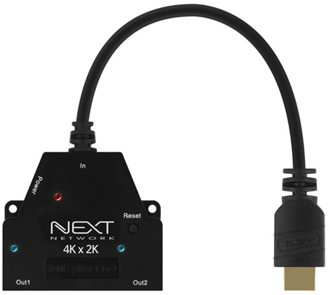 넥스트유 NEXT-4202SPC4K 1:2 HDMI UHD 4K 모니터 분배기, 4202SPC4K, 1개