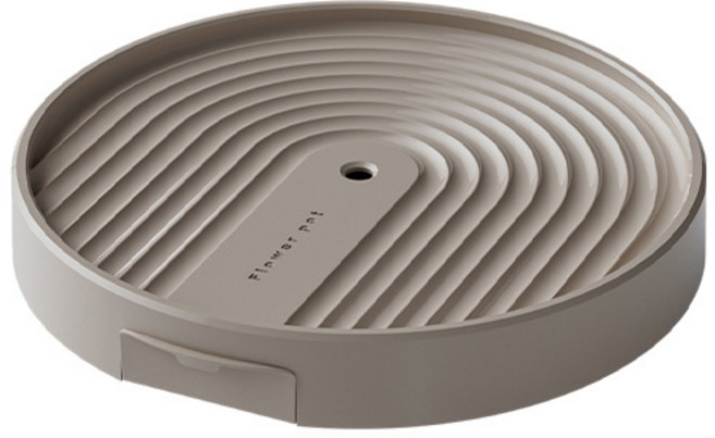 이동식 화분받침대 원형 배수형 바퀴 대형, 1개, 모카