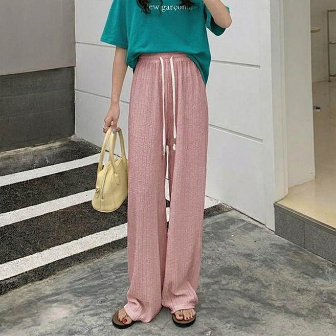 샤르시에 여성 쿨링 밴딩팬츠 와이드핏 플리츠 냉장고바지