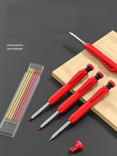 각인연필 목공연필 이름각인 무한연필 몽당연필홀더, 9. 리필심 블랙 6개