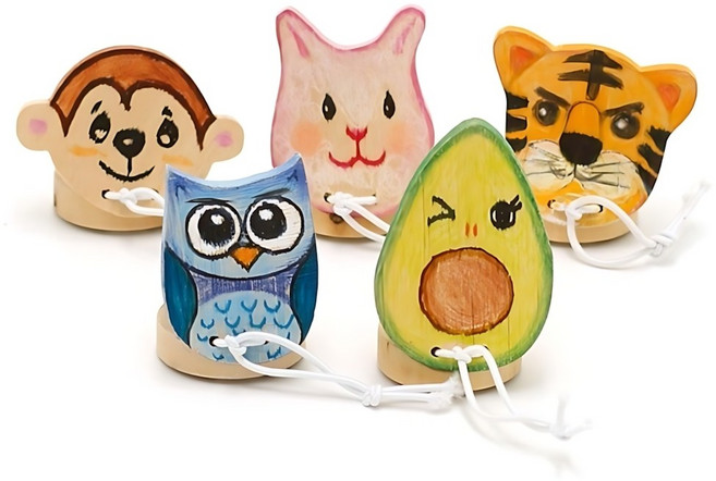 어린이 리듬악기 만들기 채색용 캐스터네츠 5종세트/ 꾸미기키트 색혼합미술 성경학교 문센교실, 1세트, 우드색