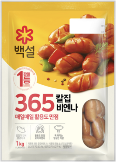 백설 365 칼집비엔나, 3개, 1kg