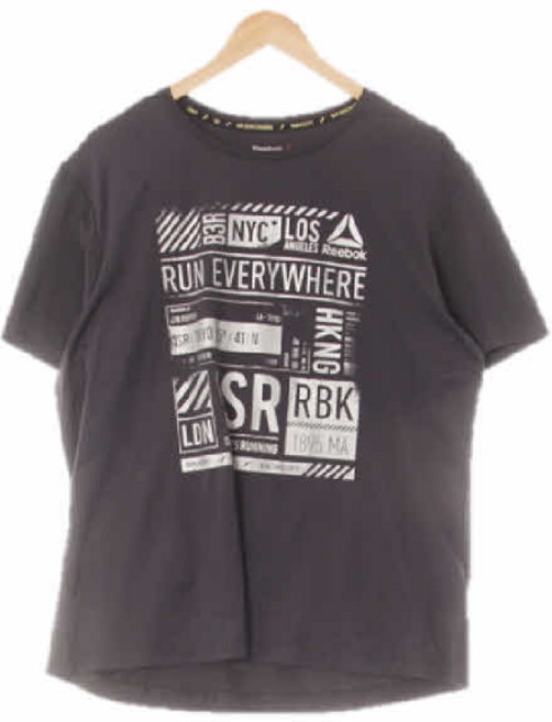 3094 리복 다크그레이 프린팅 Runeverywhere레터링반팔티 [110]