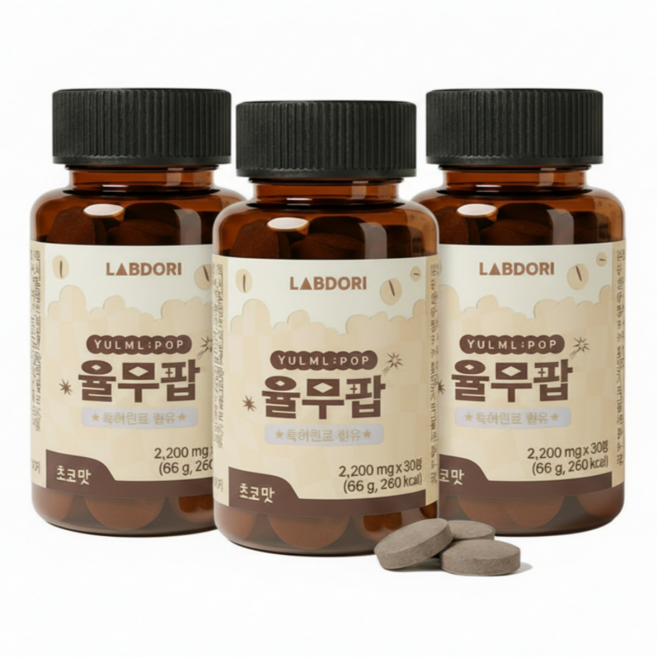 율무팝 율무농축 츄어블 고함량 미네랄4종 유산균 특허원료, 3박스, 30정