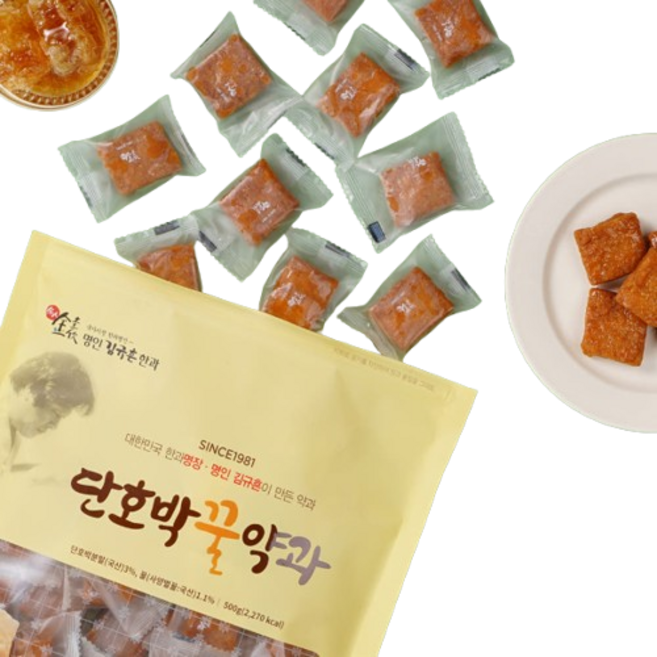 김규흔한과 단호박 꿀약과, 500g, 2개
