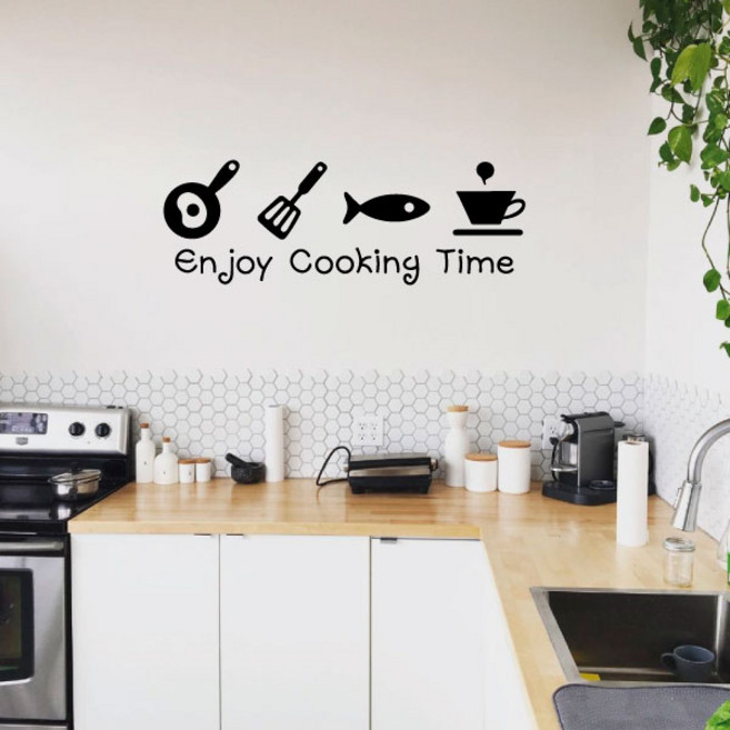 오피스왕국 요리 주방 cooking 그래픽 스티커 cooking101, 코코아브라운