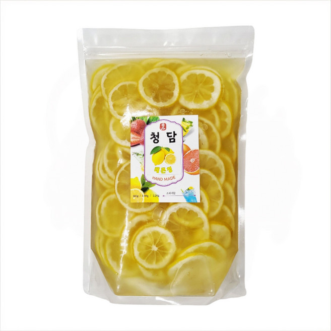 청담 수제 레몬청 2Kg 대용량 가성비 레몬차 레몬에이드 홈카페 음료, 1개, 1개입