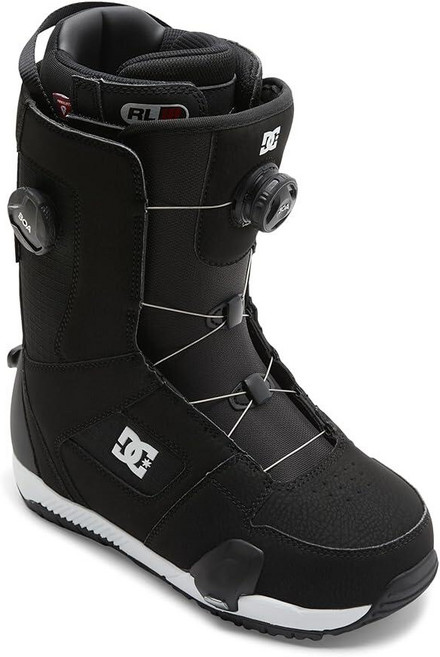 DC SHOES 슈즈 남성용 Phase BOA Pro 스텝 온 조절 가능한 미디엄 플렉스 통기성 스노우보드 부츠 단열 라이너 및 몰드 안창 블랙/블랙/화이트 280mm(1