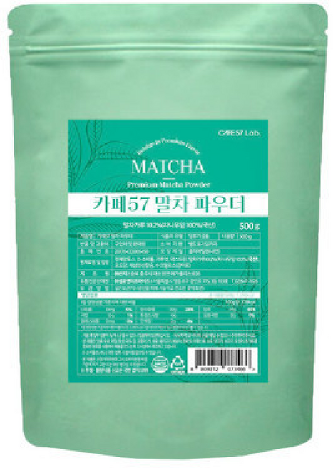 카페57 말차 파우더, 500g, 1개, 1개입