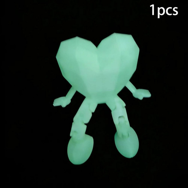 하트 조인트 미니어처 피규어 인형 해피 파티 장식 집용 발렌타인 사랑 선물, 1개, 1. 1pcs / A. Luminous
