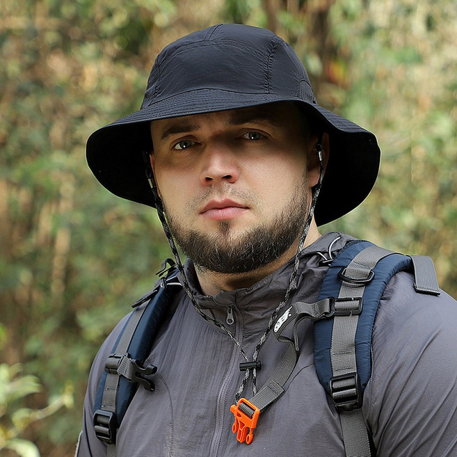 정글 야외 대두 빅사이즈 빠른 어부 경량 건조 와이드 버킷 차단 태양 모자 머리 큰 남성용 여름 자외선