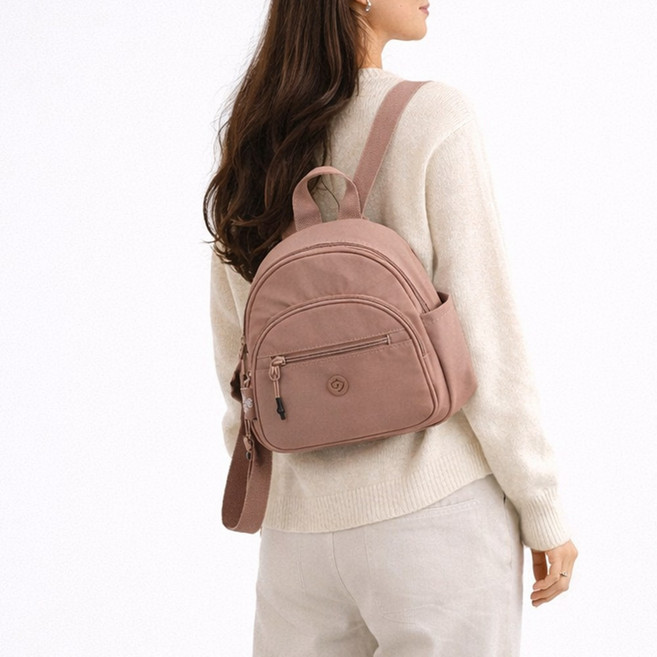 여성 미니 백팩 피오니 시티 가벼운 데일리 여행용 캐주얼 백팩