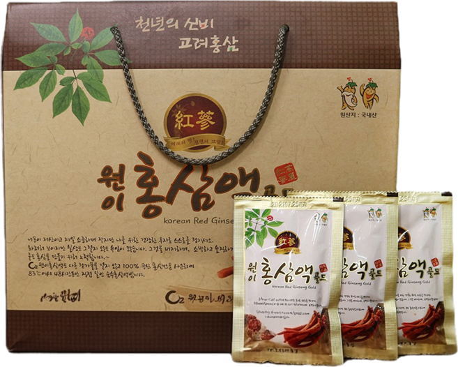 원이홍삼 골드형 금산에서 순수 홍삼만으로 직접 달임액 고려 홍삼액 홍삼즙 홍삼진액 액기스 100% 60포, 60개, 90ml