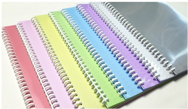 PP 투명 사선 제본표지 A4 색상 제본커버 타공 타공있음