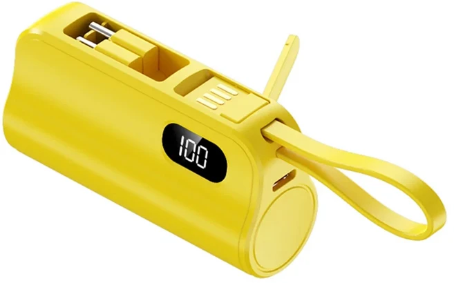 새로운 30000mAh 보조베터리 휴대용 충전기 캡슐 내장 케이블 iPhone XIAOMI 호환 용 고속 외부 배터리, 01 yellow, 01 빠른  Mainland, 01 5000mAh (5000밀리암페어시)