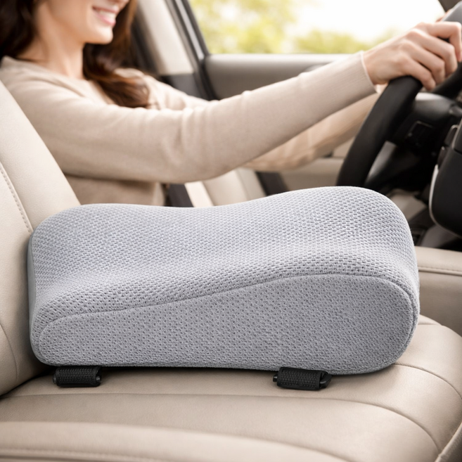 1+1 에어라벨 시원한 쿨 메쉬 벨벳 메모리폼 팔걸이 쿠션, 벨벳딥블랙