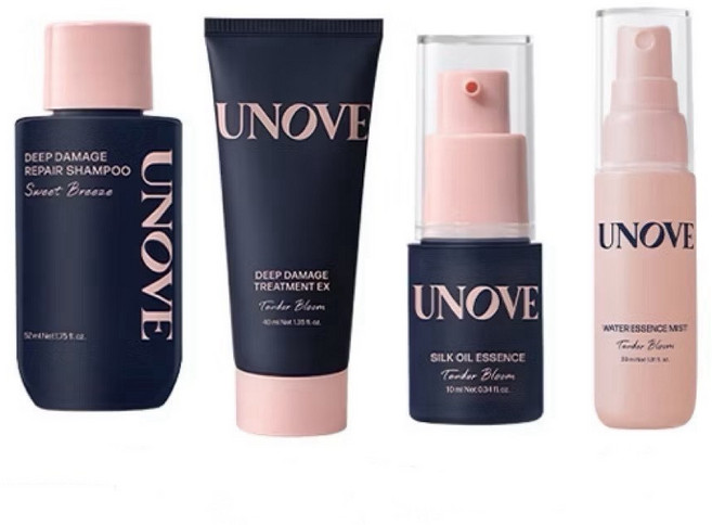 UNOVE 洗護髮旅行收納包組合 4件組, 1, 50 ml Net 1.75 Fl.oz.
