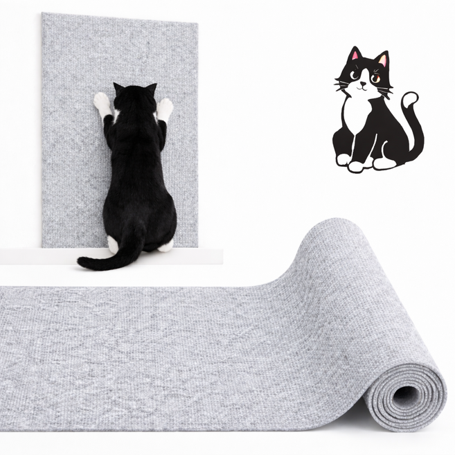 벨이지몰 잘라쓰는 카페트 고양이 스크래쳐 벽면형, 1개, 그레이