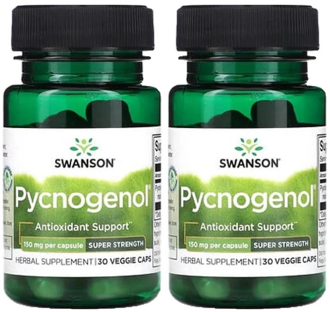 스완슨 피크노제놀 슈퍼 스트렝스 150mg 30캡슐 Pycnogenol 2개, 30정 - 쿠팡