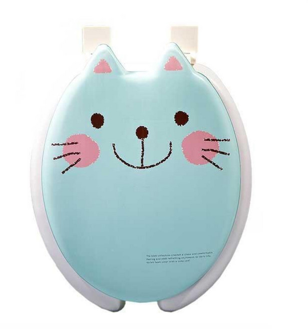 캐릭터 변기 커버 U형 고양이 변기시트 쿠션 교체, 단일제품, 1개
