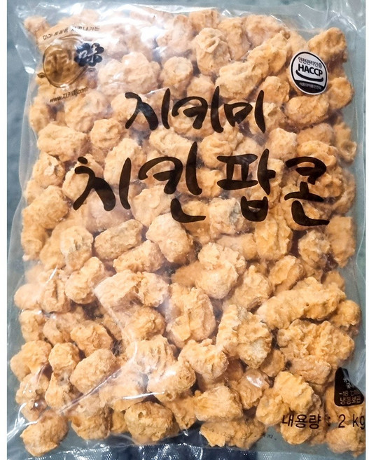 지키미에프에스 치킨 팝콘 2kg 업소용 대용량 치킨 냉동식품, 1개