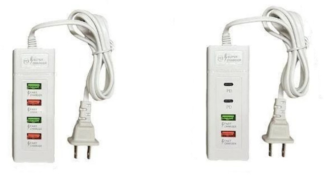 【台灣當日寄件】PD快充USB充電插座 PD孔 適用蘋果安卓, 標準4孔USB, 1個, 1m