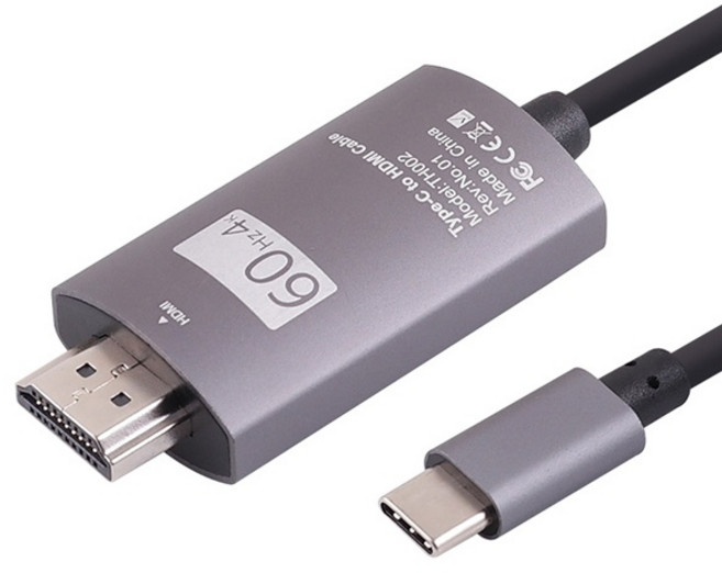 (Coms) Type-C 3.1 to HDMI 2.0 미러링 케이블 ZW367 (2m), 1개
