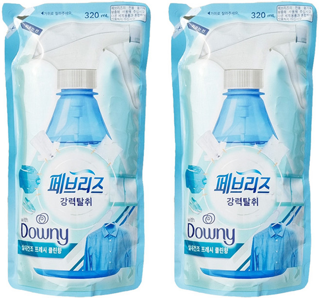 페브리즈 섬유탈취제 리필, 320ml, 2개