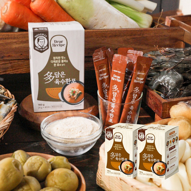 다담은 육수한포 만능육수 다시팩 약선요리 연구소 최만순, 80개, 4g