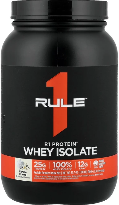 Rule One Proteins 룰 원 프로틴 R1 웨이 아이솔레이트 1.98 lb 900g 파우더 단백질보충제, 1개 - 쿠팡