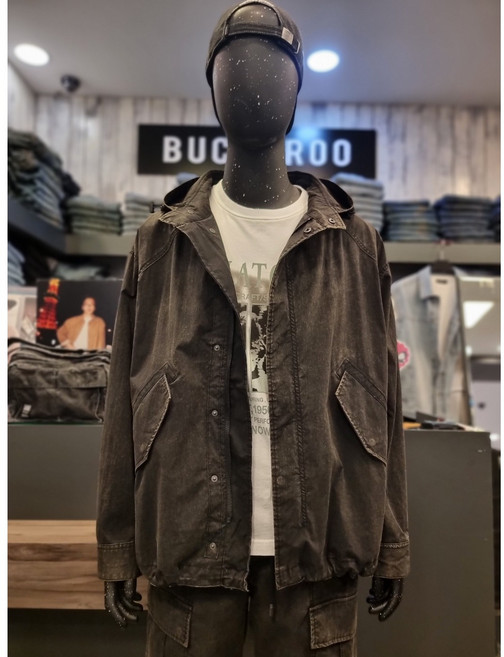 버커루 남성 C/N 가먼트다잉 후드 야상 숏 점처 신상품 짱 19 B251JP105P