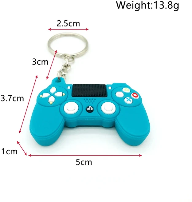 게임기 키 체인 및 열쇠 고리 귀여운 게임패드 남자 친구 조이스틱 PS4 콘솔 가방 자동차, 03 네이비 블루