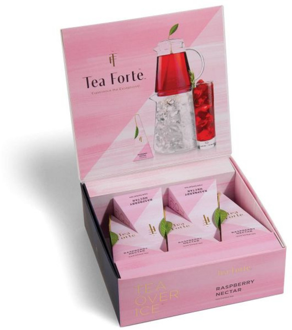 Tea Forte 티 포르테 오버 아이스 샘플러 피처 사이즈 아이스티 인퓨저 홍차 녹차 허브티 화이트티 5캔 (1팩) 미국 티백