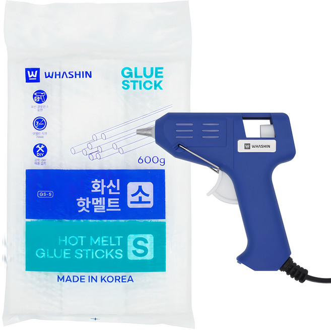 화신 글루건 소+핫멜트 소 7mm, 1세트