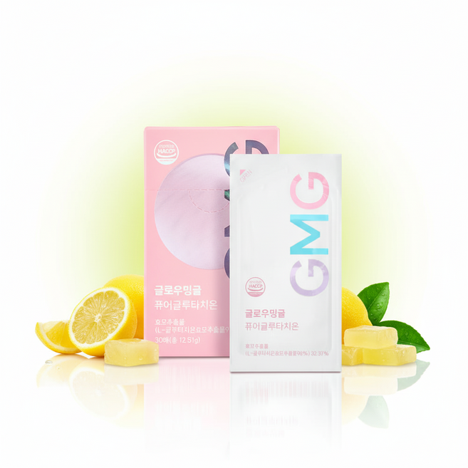 글로우밍글 퓨어 글루타치온 필름 30매 1개월분 L-글루타치온효모추출물98% 천연 레몬향 맛, 12.51g, 1박스