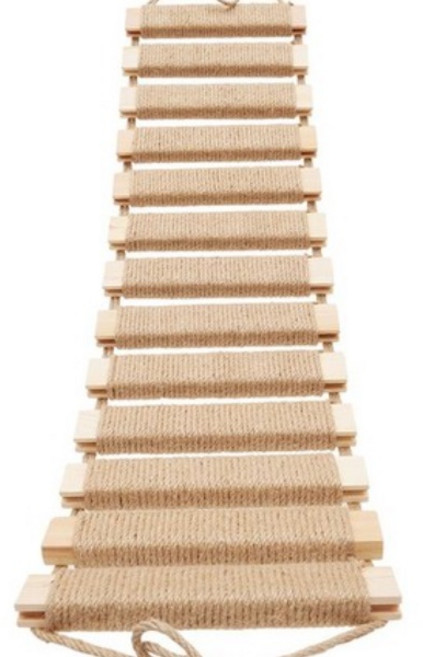 나있고 크레이지 면로프 고양이 사다리 밧줄, 1개, 브라운