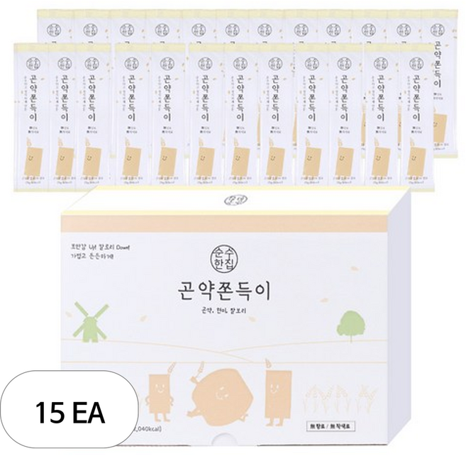 순수한집 곤약 쫀득이, 15개, 600g