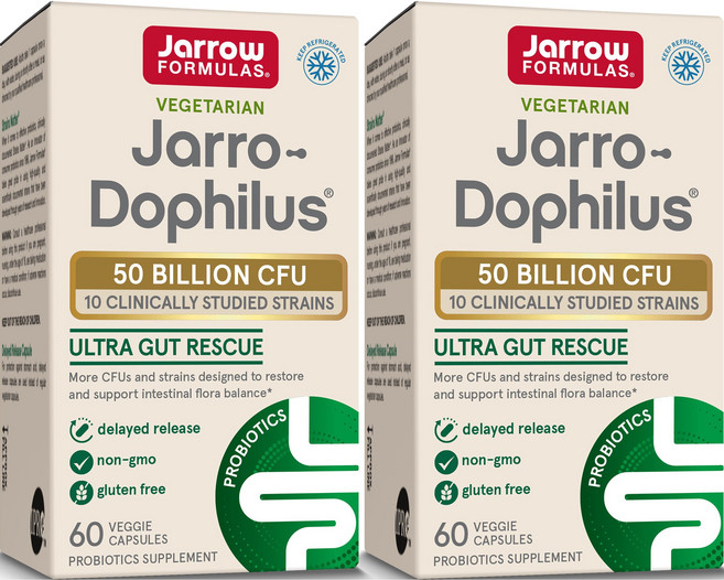 재로우 포뮬라 울트라 자로우-도피러스 유산균 500억 베지 캡, 60정, 2개