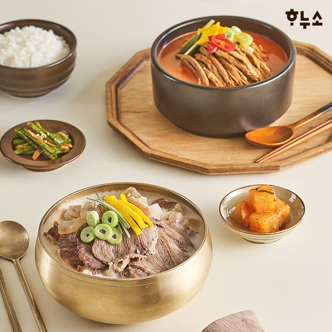 하누소 한우사골 보양곰탕 3팩+얼큰육개장 3팩, 6개, 700g