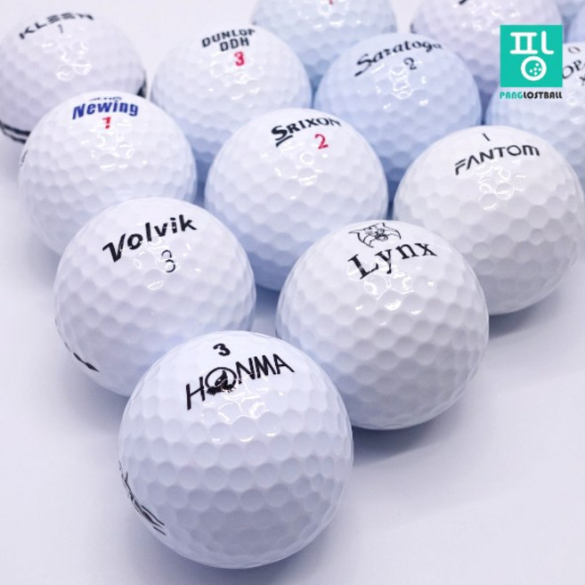 [팡로스트볼] 실속형 브랜드 2피스 화이트 혼합 로스트볼 특A급 골프공, 1개, 20개입, 흰색