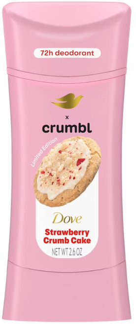 도브 크럼블 데오도란트 스틱 스트로베리 케익 2.6 oz, 도브 크럼블 데오도란트 스틱 스트로베리 케익 2.6 o, 1개
