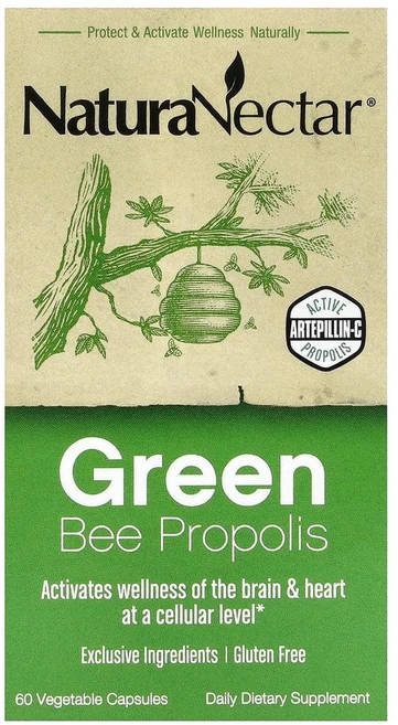 네츄라넥타 올 내추럴 그린 비 프로폴리스 베지테리안 캡슐, 60정, 1개 - 쿠팡