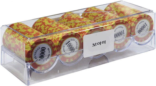 보아미 국제규격 데칼클레이 포커칩 100p 아크릴세트, 10000숫자칩세트, 1개