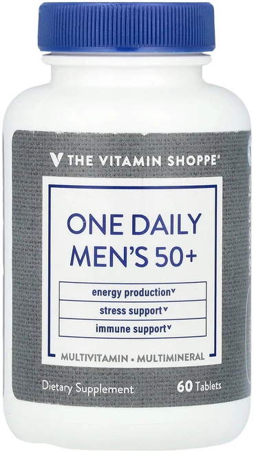 The Vitamin Shoppe 원 데일리 남성용 50+ 60정, 1개 - 쿠팡