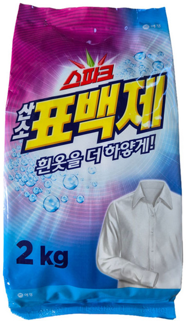 스파크 산소표백제 지퍼백, 2kg, 2개
